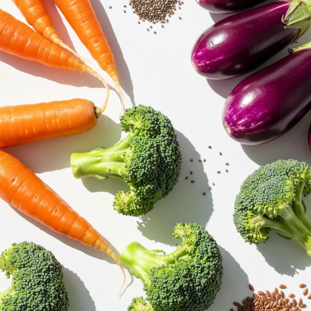 Fresh vegetables and plant-based ingredients